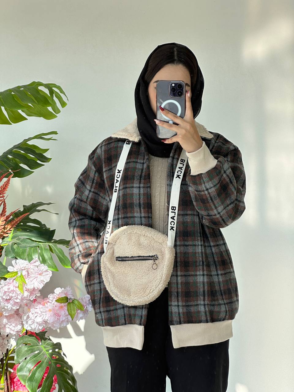 سویشرت تدی کیف دار زنانه